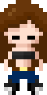 Lyn in the style of Yume Nikki's Madotsuki. She is here to comfort you in these trying times.